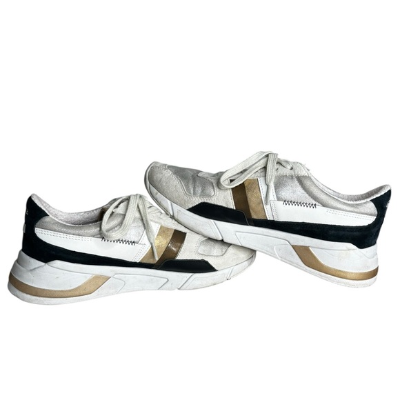 Gola Women's Eclipse Mode Leather Sneakers in Silver Gold Black White Size 9 - Picture 8 of 10
